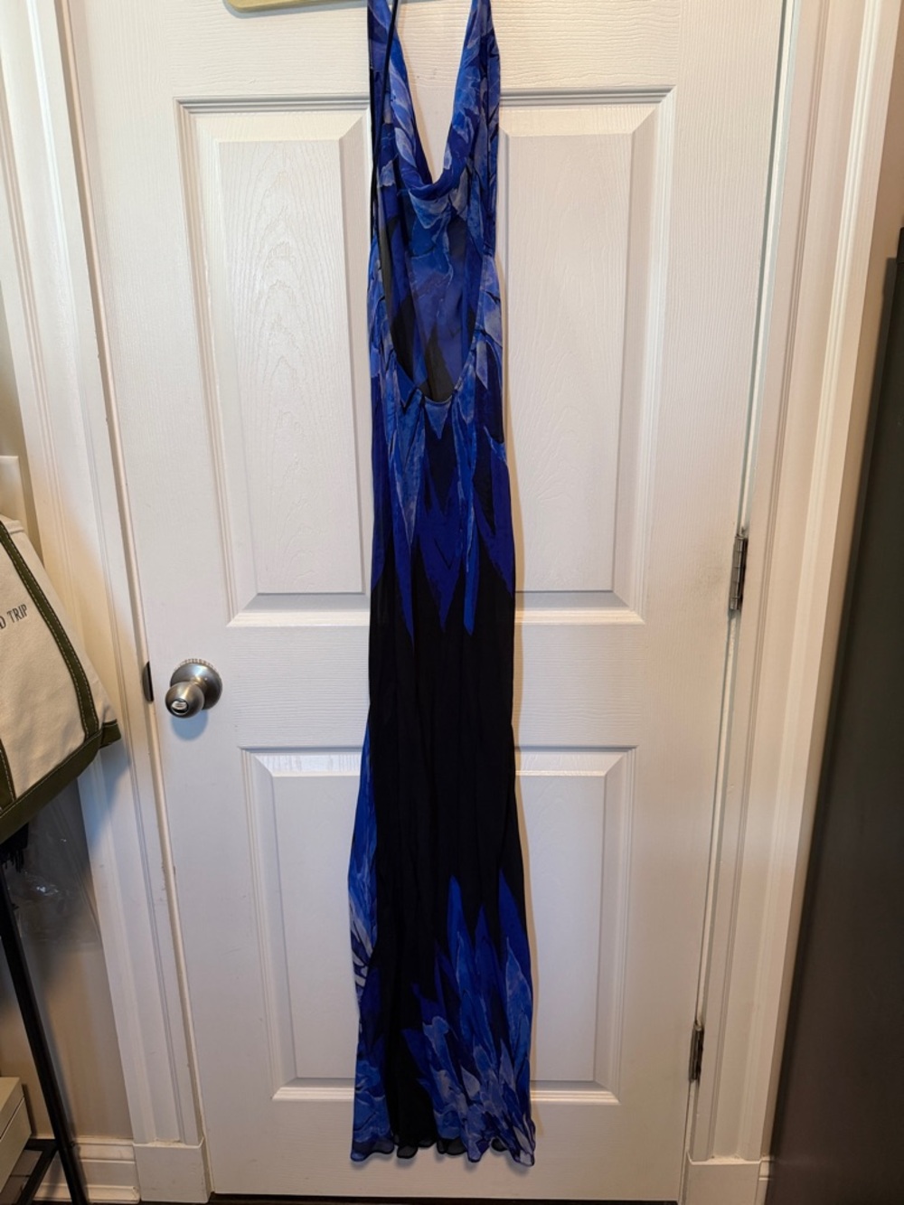 Rat & Boa Coralina Cowl Neck Semi Sheer Maxi Dress Black Cobalt Blue Size XS - Picture 10 of 12